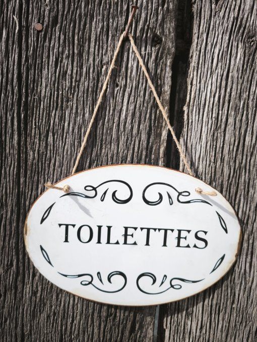 Plaque Toilettes 
