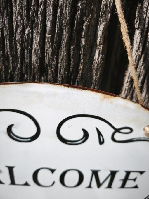 Plaque de porte Welcome 